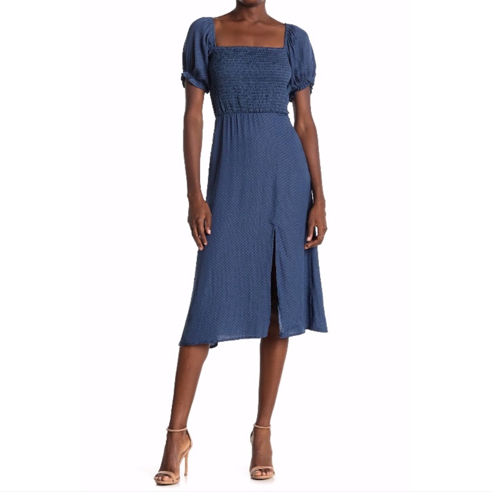 NSR Lily Smocked Midi Dress